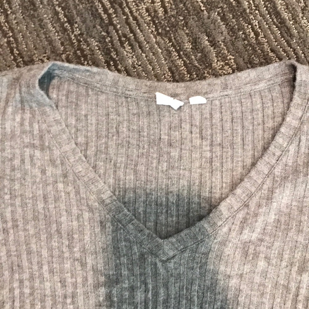 Gap Thin Grey V Neck Sweater - image 4